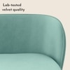 Portia Fabric Accent Chair in Icy Turquoise Colour