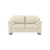 Farina 2 Seater Premium Italian Leather Sofa In Creme Fraiche