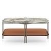 Paloma Square Marble Coffee Table in  Saturn Spanish Ceramic  Finish