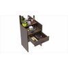 Adaly Engineered Wood Dressing Table Mirror with Drawer & Storage Shelf (Wenge)