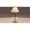 off-white cotton with Metal Gold Table Lamp