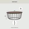 Scandinavian Flux Round Coffee Table Brown Matte Finish