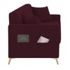 Daraco Velvet 3 Seater Sofa in Red wine Color
