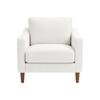 Menta Boucle Fabric Lounge Chair in White Colour