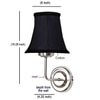 Devansh Steel  Wall Mounted Lamp With Cotton Off Black Shade