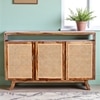 Rockport Sheesham Wood Mid Sideboard With Rattan Work