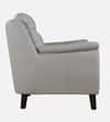 Alexa Single Seater Leather Sofa in Light Grey