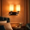 Eliante Modern Wall Lights Mild Steel & Glass Material Gold & Cream Finish