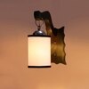 Devansh Solid Wood Electric Wall Light in Brown Colour with Multi Shade Count of 1 Light