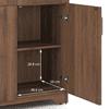 Hubert 6 Door Kitchen Display Cabinet in Classic Walnut Finish