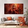 The Castle Decor Jai Maa Durga Wall Painting Wooden Framed 27x48 Inch