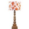 Devansh Multicolor Cotton Table Lamp With  Wood Natural Base (7X7X21.25 Inches)-14
