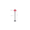 Ridge Red Fabric Floor Lamp with Black Iron Base