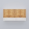 4 Doors Modular Wall Mounted Kitchen Cabinet With Organizer Shelf In Plateau Apple Finish