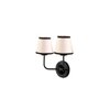 Ash Dual White & Black cotton Wall mounted Lamp Iron Base(KV22)