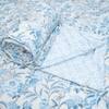 Blue Floral 4 Pcs Comforter set with Queen size bedsheet + 2 Pillow covers