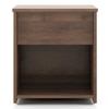 Zoey Engineered Wood Bedside Table in Classic Walnut Finish