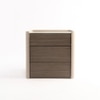 Venner Engineered Wood Bedside Table in Cream Colour
