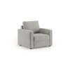Apollo 1 Seater Fabric Sofa in Vapour Grey Colour