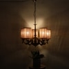 Devansh Wood Wall Mounted Lamp With Off-White Cotton Shade