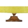 Clidhna Yellow Jute Table Lamp with Natural Wood Base