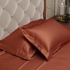 Stoa Paris Satin Pillow Covers,  Premium Plain Pillow Cover Set of 2, 68L x 45W cms - Melted Caramel