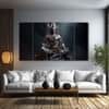 The Castle Decor Lord Shiva Wall Painting Wooden Framed 27x48 Inch (Style 13)