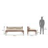 Emma Diwan in Teak Finish with Macadamia Brown Fabric Colour