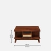 Clover Square Solid Wood Coffee Table In Dual Tone Finish