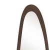 Sabi Solid Wood Assymentric Wall Mirror In Dark Chestnut Finish