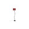 Beryle Maroon Natural Fiber Floor Lamp with Black Iron Base