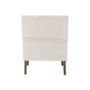 Leston Upholstered Fabric Arm Chair in Off White
