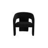 Ashley Velvet Accent Chair in Black Colour