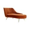 Tiberius Velvet Chaise Lounger in Pink Colour