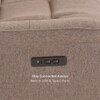 Silvana Three Seater Motorized Fabric Recliner in Taupe Beige Colour