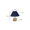 Carson Blue Natural Fiber Shade Table Lamp with Natural Wooden Base