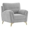Osbert Velvet 1 Seater sofa in Grey color
