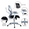 Wiwngas Mid Back Ergonomic Chair in Black Colour