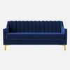 Fame  Velvet 3 Seater Sofa in Navy Blue Colour