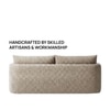 Cozychic Wood 3 Seater With Upholstery Non Storage Sofa In Beige Colour