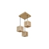 Lyon Beige Solid Wood Cluster Hanging Light