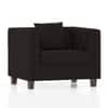 Windsor Premium 1 Seater Fabric Sofa in Deep Brown Velvet Colour
