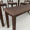 Monterey 6 Seater Dining Set with 1 Bench and 4 Chairs (Rubberwood, Dark Cappuccino Finish)