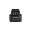 Magna Leatherette One Seater Manual Recliner in Black Colour