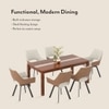 Atlas Crest Storage Solid Wood Dining Table With 6 Casey Swivel Chairs (Finish : Honey, Chair Colour : Beige & Tan)