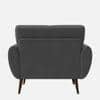 Faro Velvet 1 Seater Sofa in Dark Grey Colour