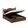 Lavento Sheesham Wood King Size Bed With Hydraulic Storage In Provincial Teak Finish