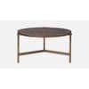 Albertoni Round Coffee Table With Ss Base In Bronze Colour