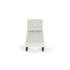 Knup Velvet Chaise Lounger in Cream Colour