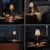 Lyra Fabric Shade Lamp Metal Base